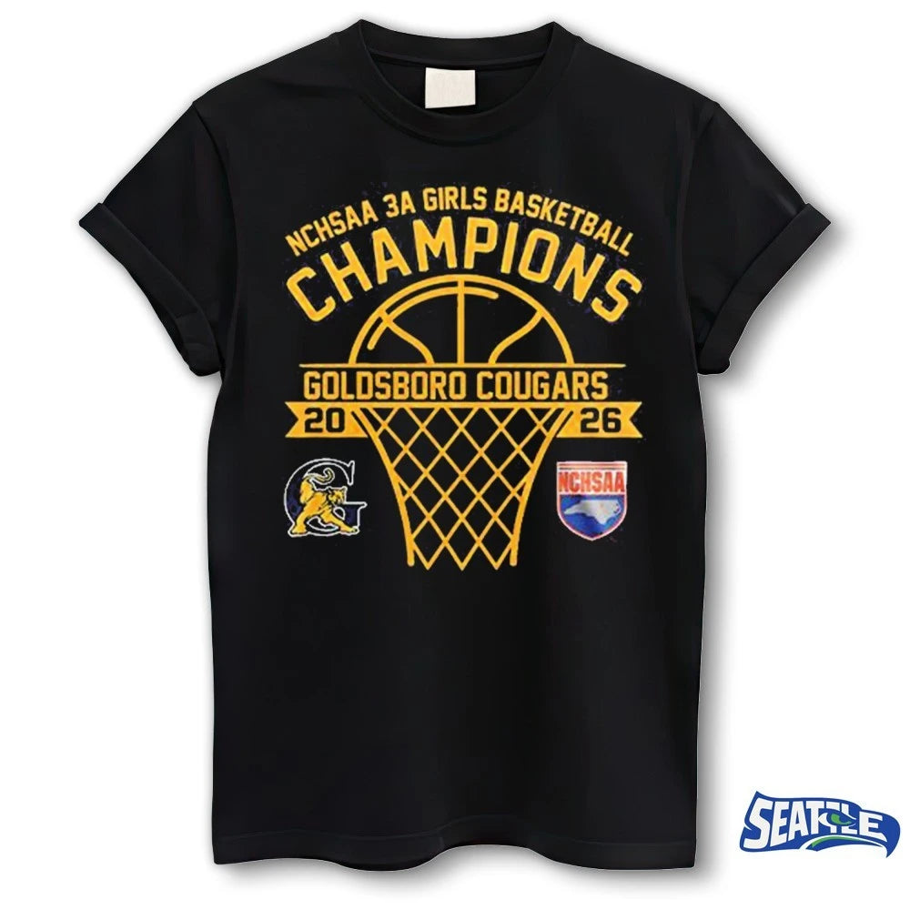 Official Goldsboro Cougars NCHSAA 3A Girls Basketball Champions 2026 t-shirt