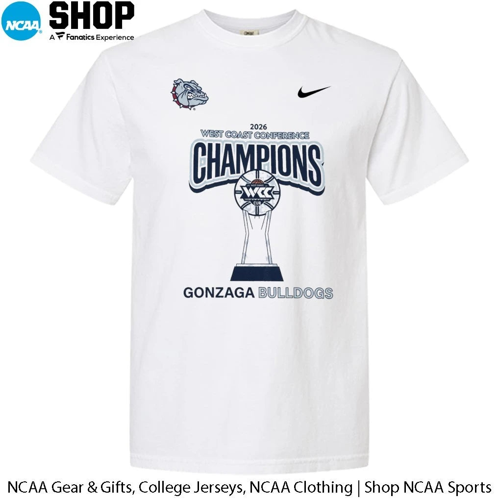 Official Gonzaga Bulldogs Women’s Basketball 2026 West Coast Conference Champions T-Shirt