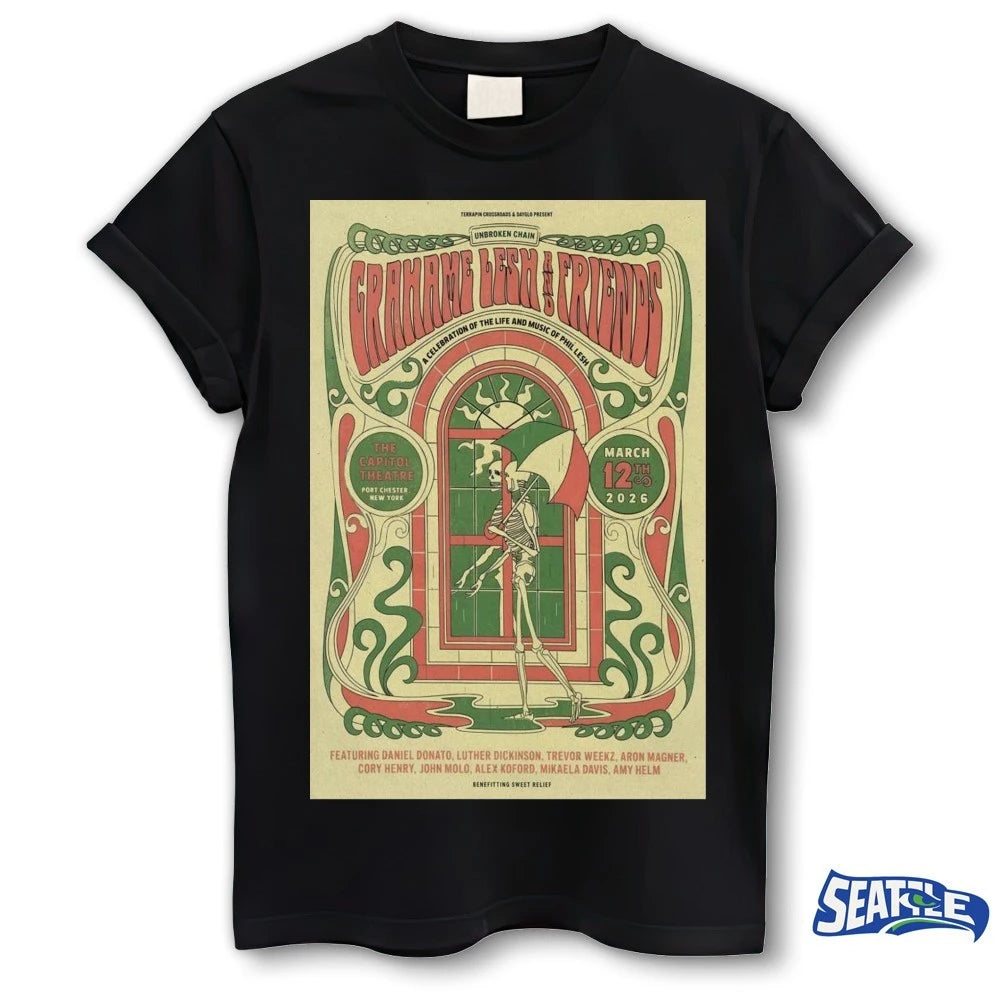 Official Grahame Lesh and Friends A Celebration of the Life and Music of Phil Lesh March 14, 2026 Poster t-shirt