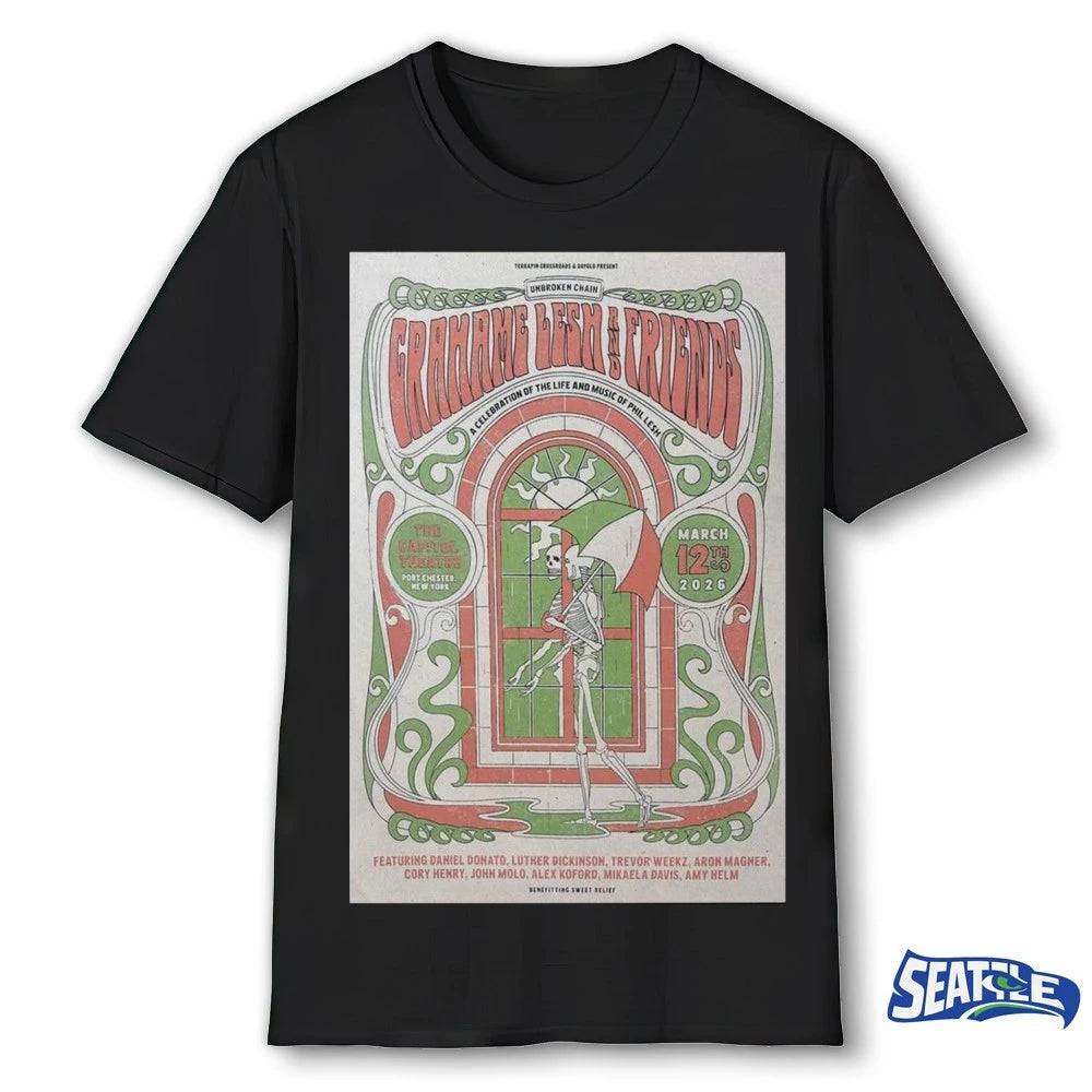 Official Grahame Lesh And Friends Port Chester March 12 2026 Poster t-shirt