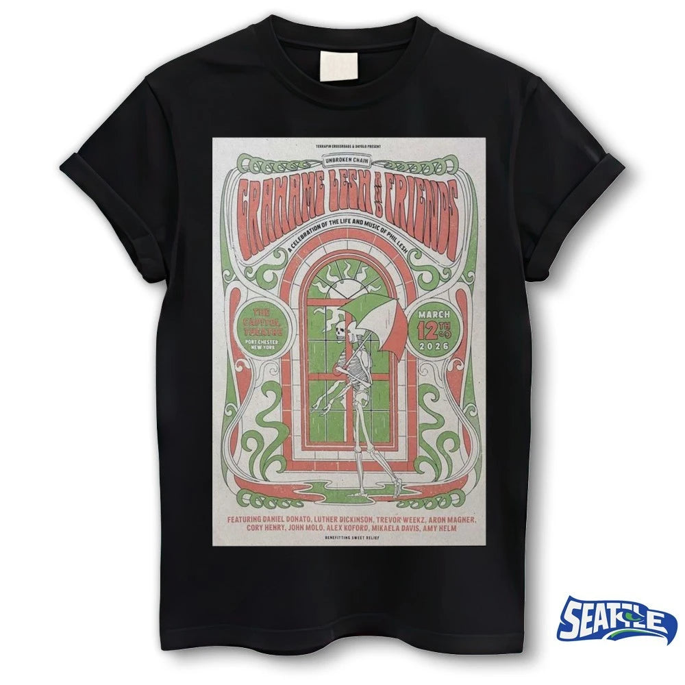 Official Grahame Lesh And Friends Port Chester March 12 2026 Poster t-shirt