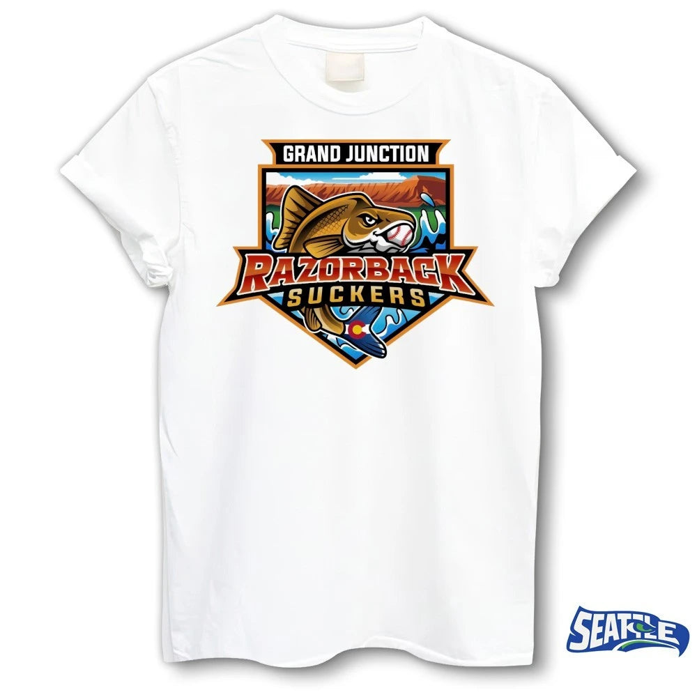 Official Grand Junction Razorback Suckers Baseball Pecos League t-shirt