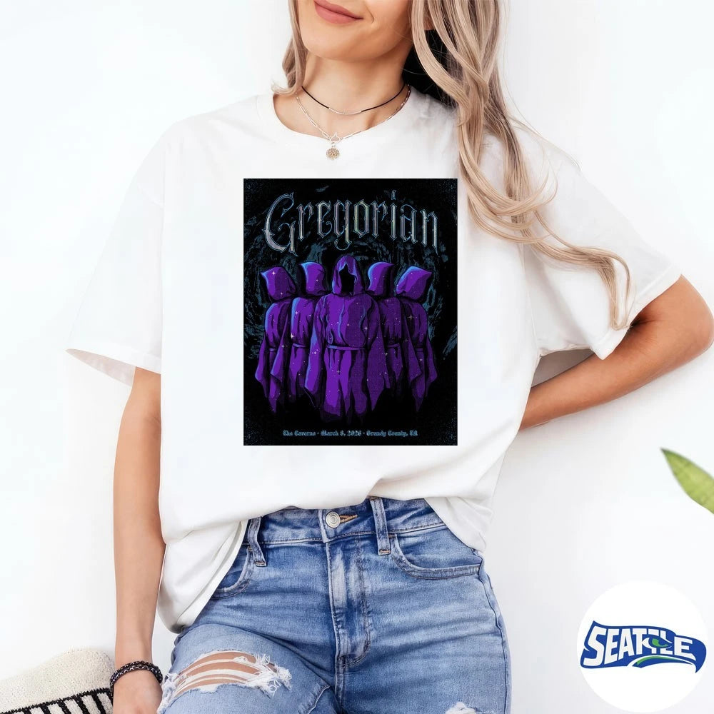 Official Gregorian March 8 2026 The Caverns In Pelham TN Poster t-shirt