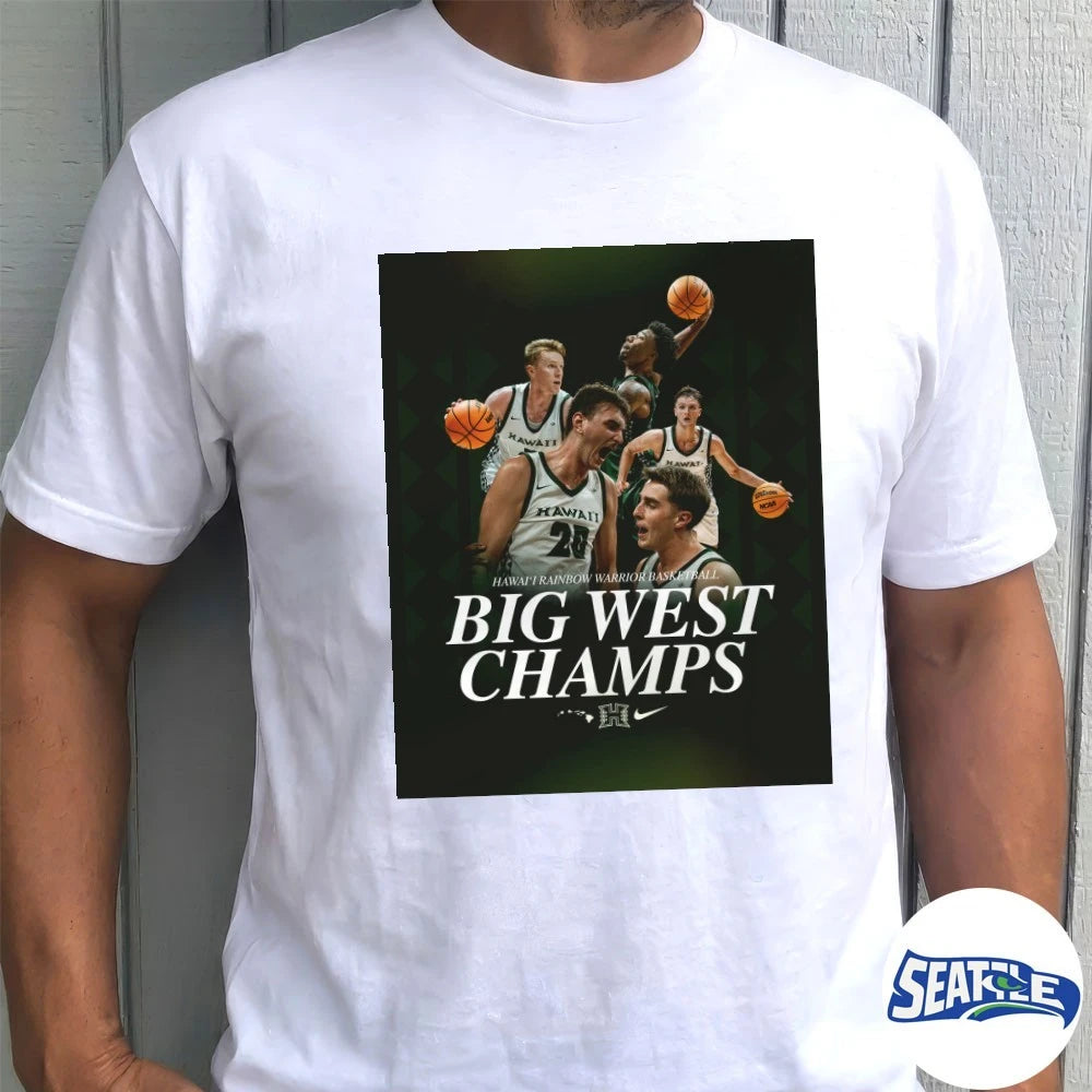 Official Hawai’i Rainbow Warrior Basketball Big West Champs Poster t-shirt