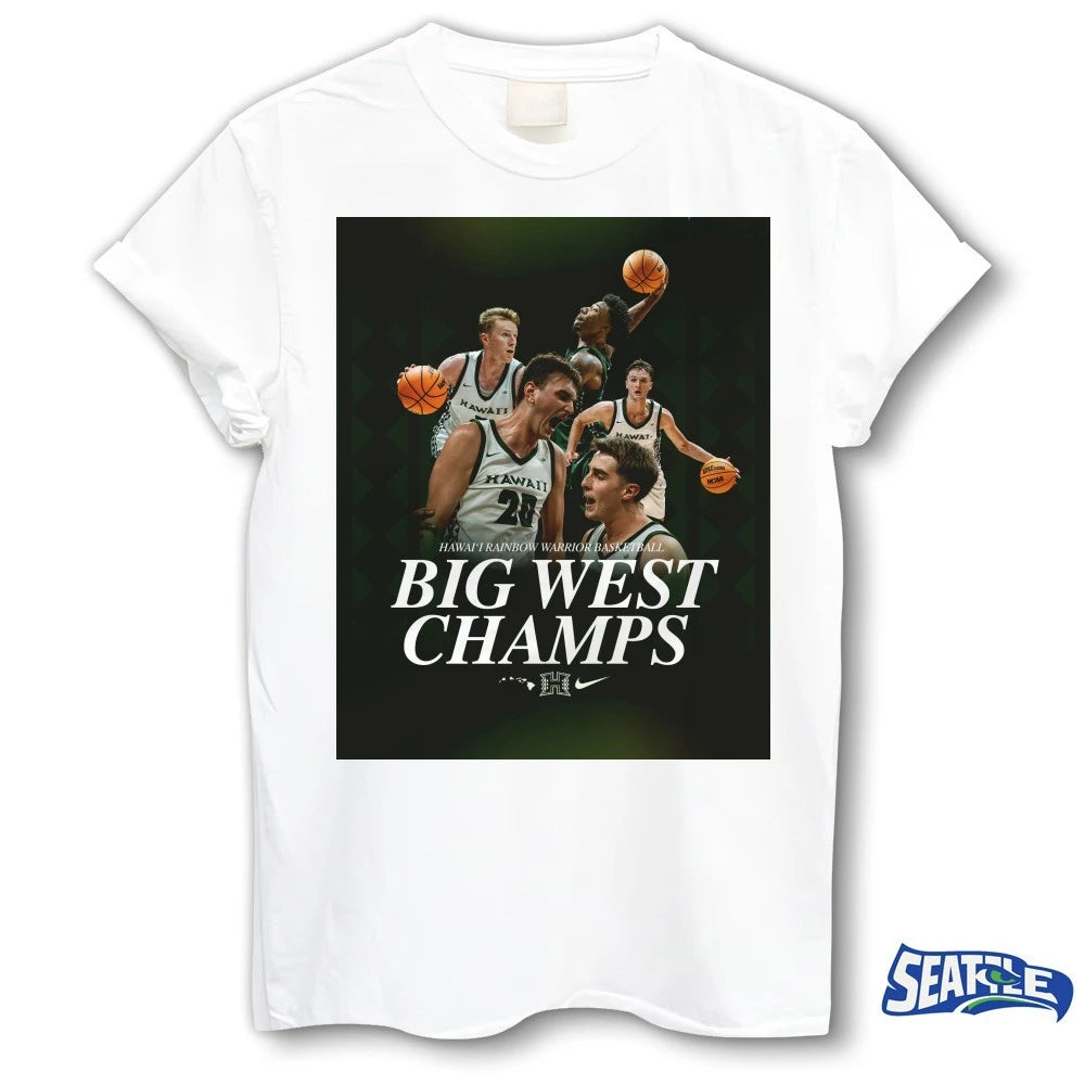 Official Hawai’i Rainbow Warrior Basketball Big West Champs Poster t-shirt