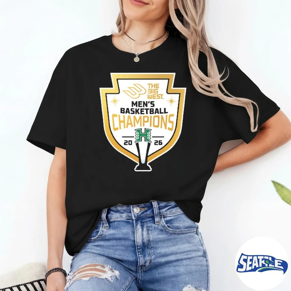 Official Hawai’i Warriors 2026 The Big West Men’s Basketball Champions t-shirt