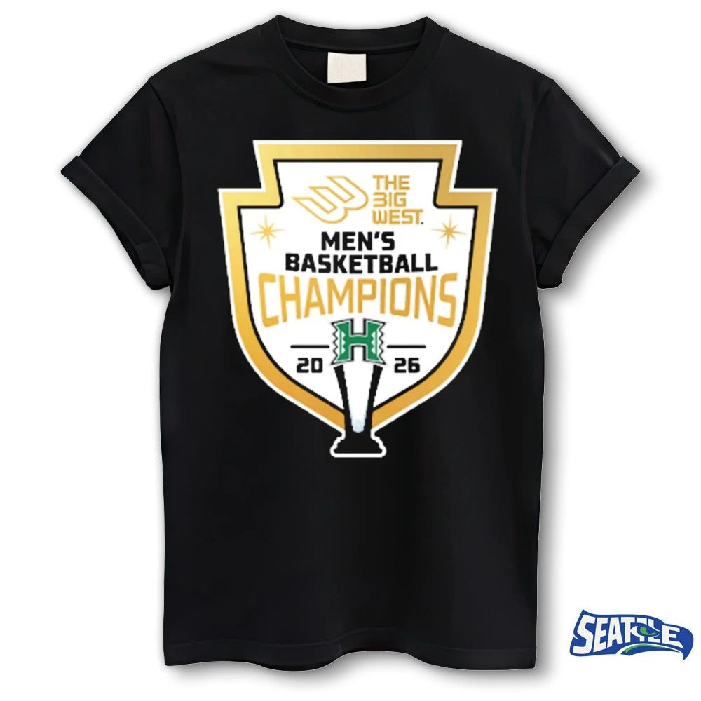 Official Hawai’i Warriors 2026 The Big West Men’s Basketball Champions t-shirt
