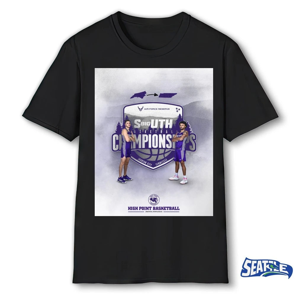 Official High Point Panthers Big South Basketball Championships Johnson City, Tennessee Poster t-shirt