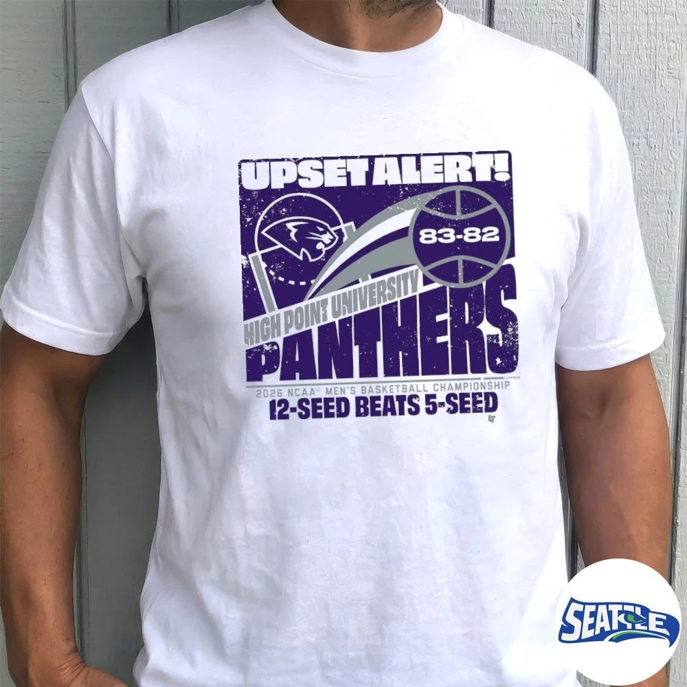 Official High Point Panthers MBB 2026 March Madness Upset Alert 12-Seed Beats 5-Seed t-shirt