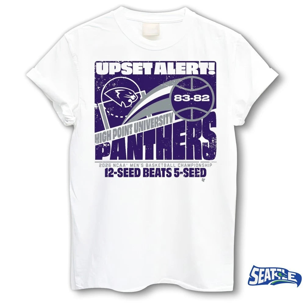 Official High Point Panthers MBB 2026 March Madness Upset Alert 12-Seed Beats 5-Seed t-shirt
