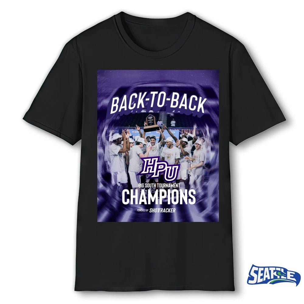 Official HPU High Point Panthers Back To Back Big South Tournament Champions Poster t-shirt