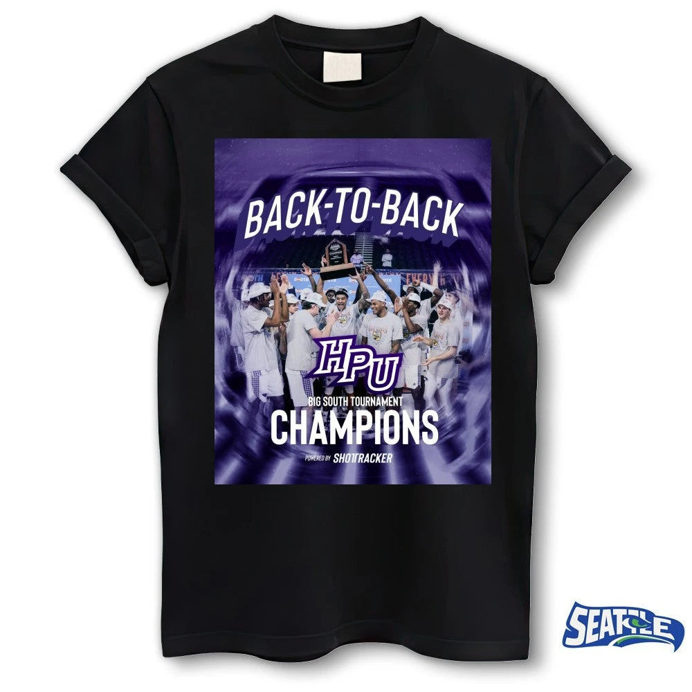 Official HPU High Point Panthers Back To Back Big South Tournament Champions Poster t-shirt