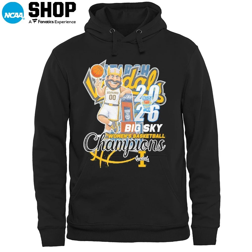 Official Idaho Vandals 2026 Big Sky Women’s Basketball Champions Mascot T-Shirt