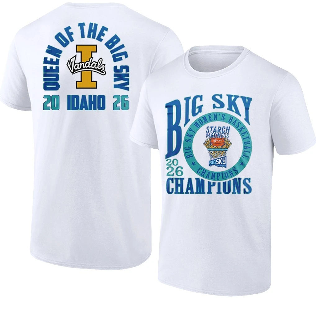 Official Idaho Vandals Big Sky WBB Champions 2026 T-Shirt
