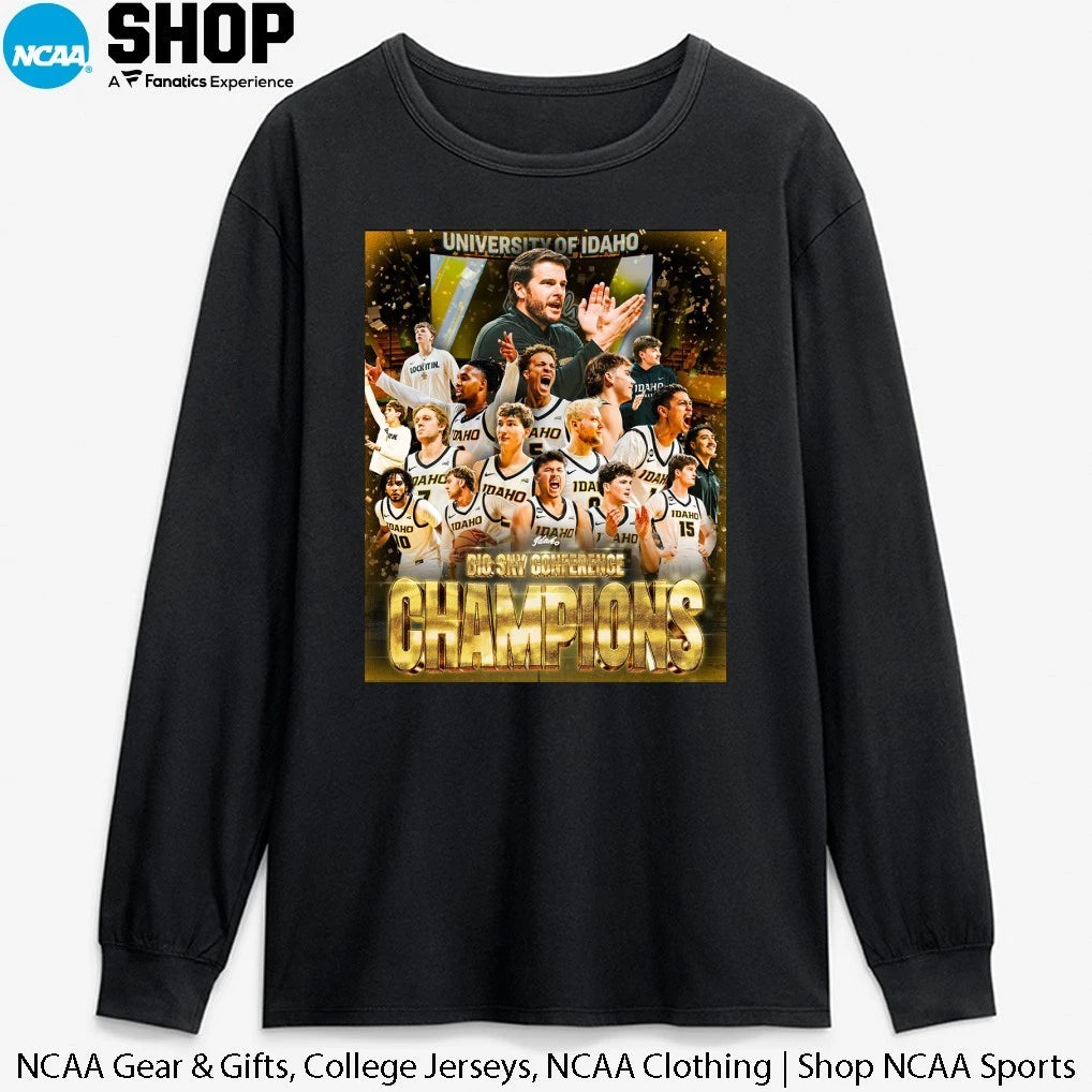 Official Idaho Vandals Men’s Basketball 2026 Big Sky Conference Champions Essentials T-Shirt