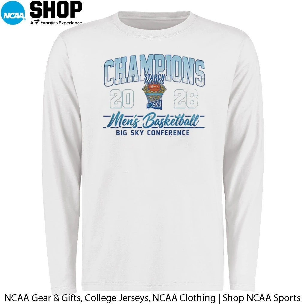 Official Idaho Vandals Men’s Basketball 2026 Big Sky Conference Champions Starch Madness T-Shirt
