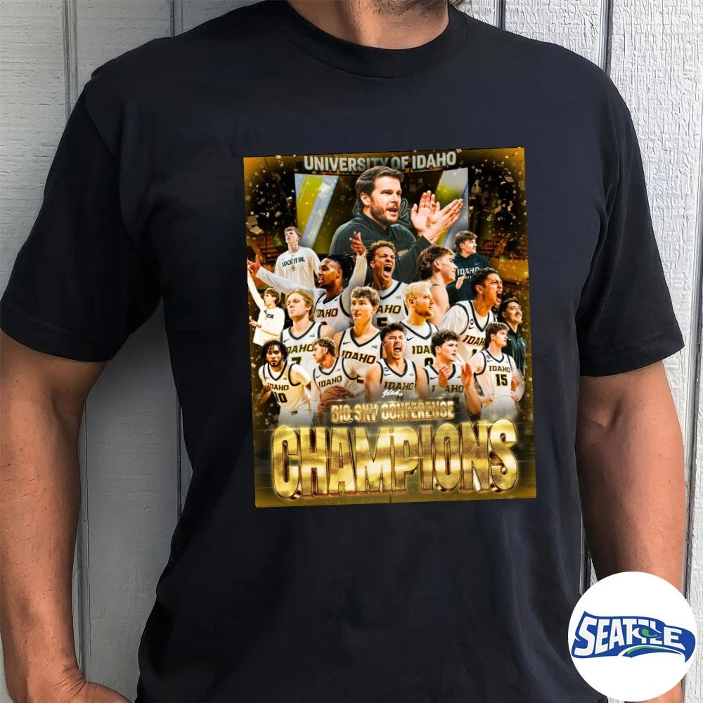 Official Idaho Vandals Men’s Basketball Big Sky Conference Champions Poster t-shirt