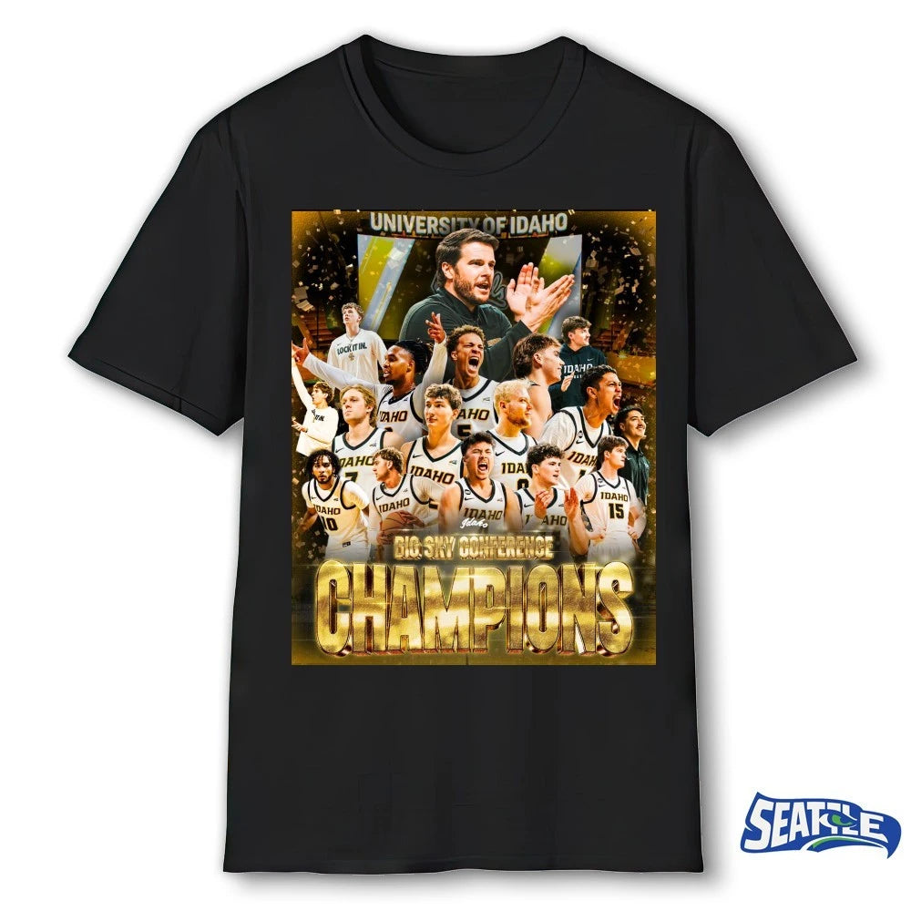 Official Idaho Vandals Men’s Basketball Big Sky Conference Champions Poster t-shirt