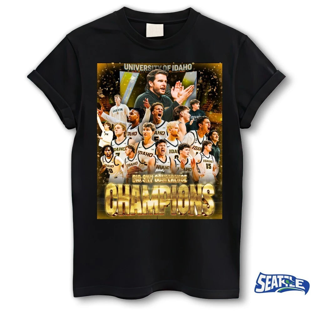Official Idaho Vandals Men’s Basketball Big Sky Conference Champions Poster t-shirt