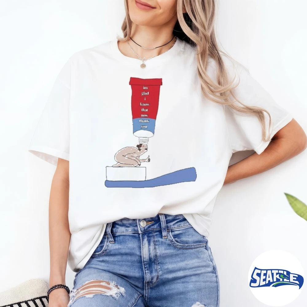Official IGIKTNTY I Glad I Know That Now Thank You Toothpaste Lady t-shirt