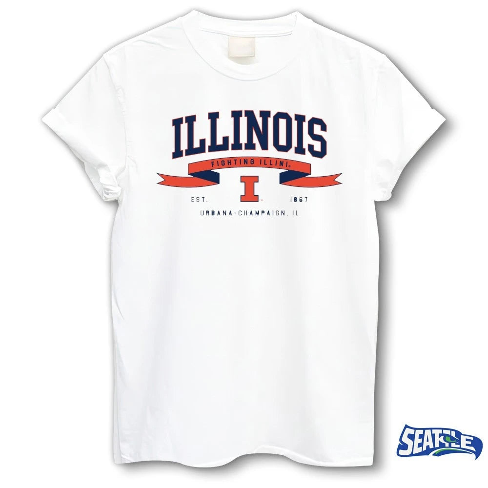 Official Illinois Ribbon Flight – Fighting Illini Est. 1867 Urbana-champaign, IL t-shirt