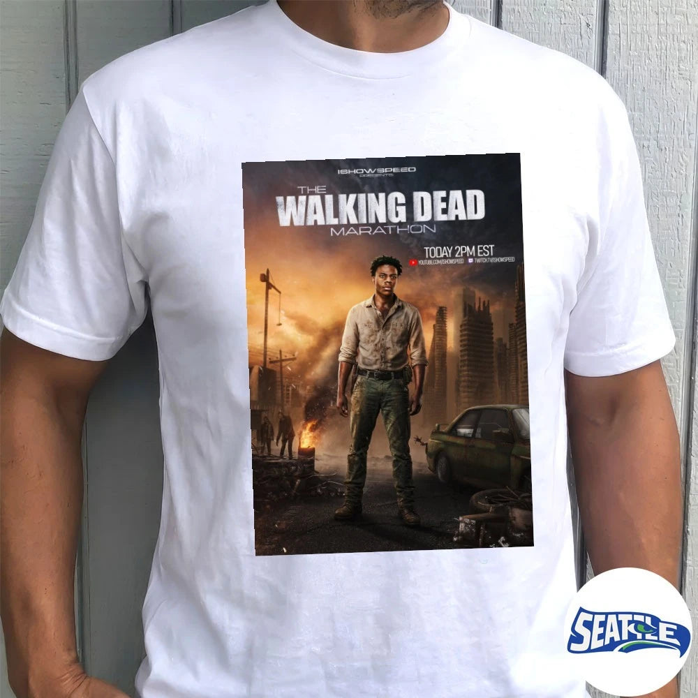 Official IShowSpeed Presents The Walking Dead Marathon Live Stream Poster t-shirt