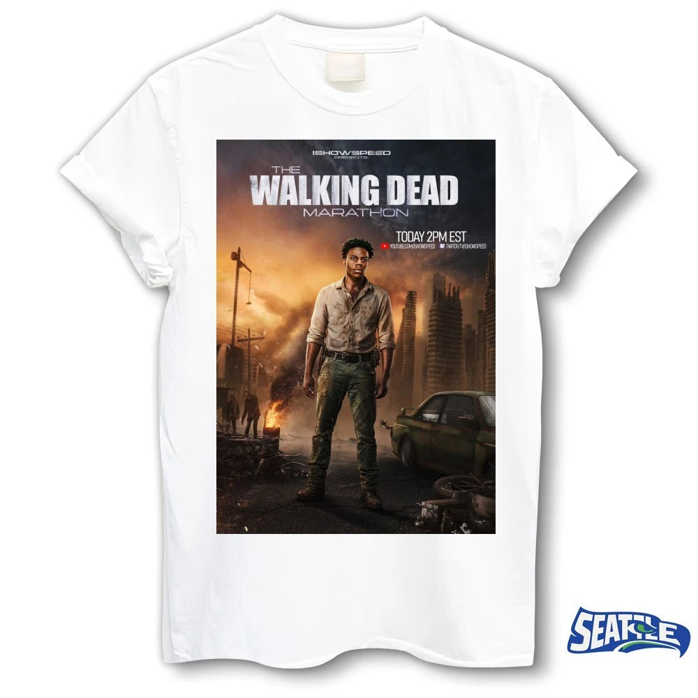 Official IShowSpeed Presents The Walking Dead Marathon Live Stream Poster t-shirt