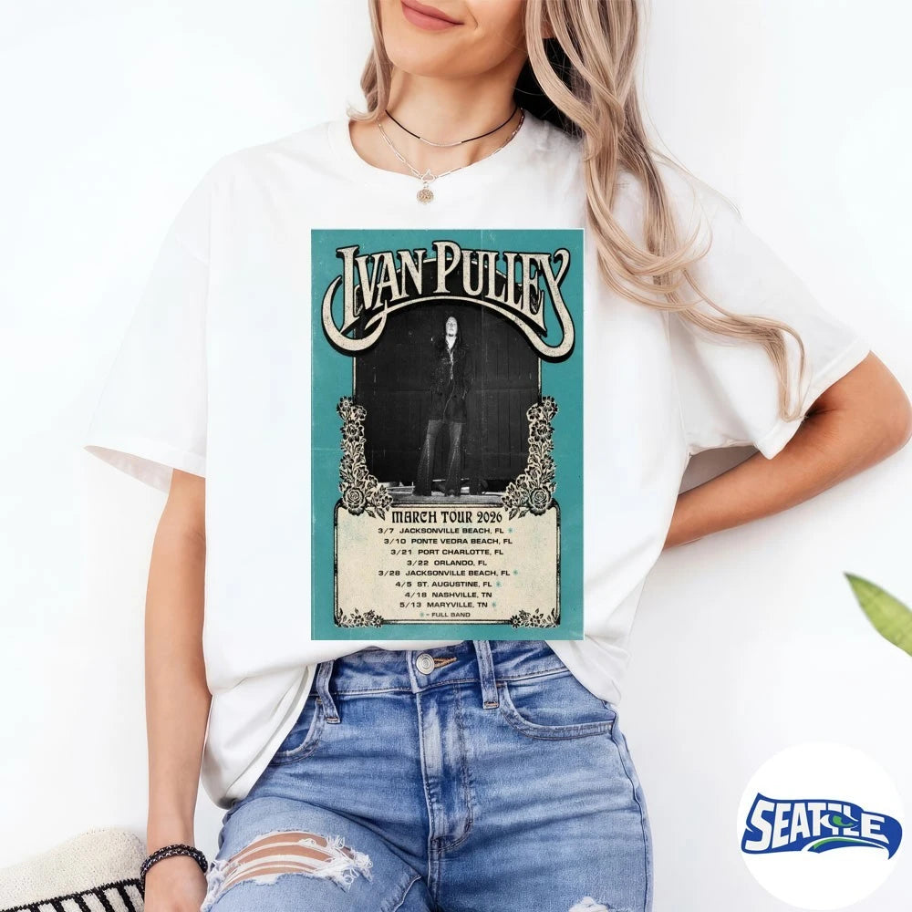 Official Ivan Pulley March Tour 2026 March 7 – May 13 Poster t-shirt
