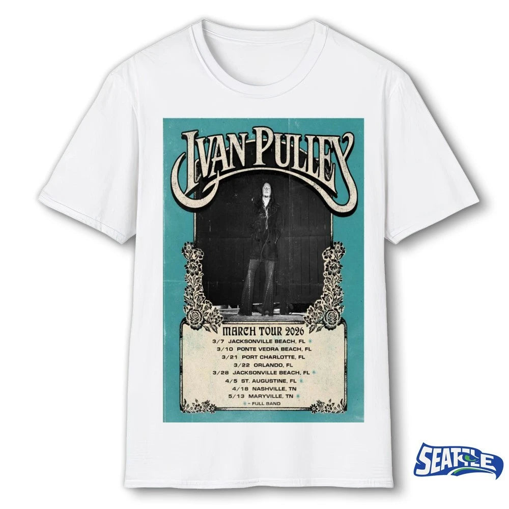 Official Ivan Pulley March Tour 2026 March 7 – May 13 Poster t-shirt