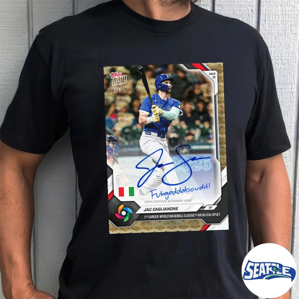 Official Jac Caglianone 2026 World Baseball Classic Topps NOW March 10 2026 Signature t-shirt