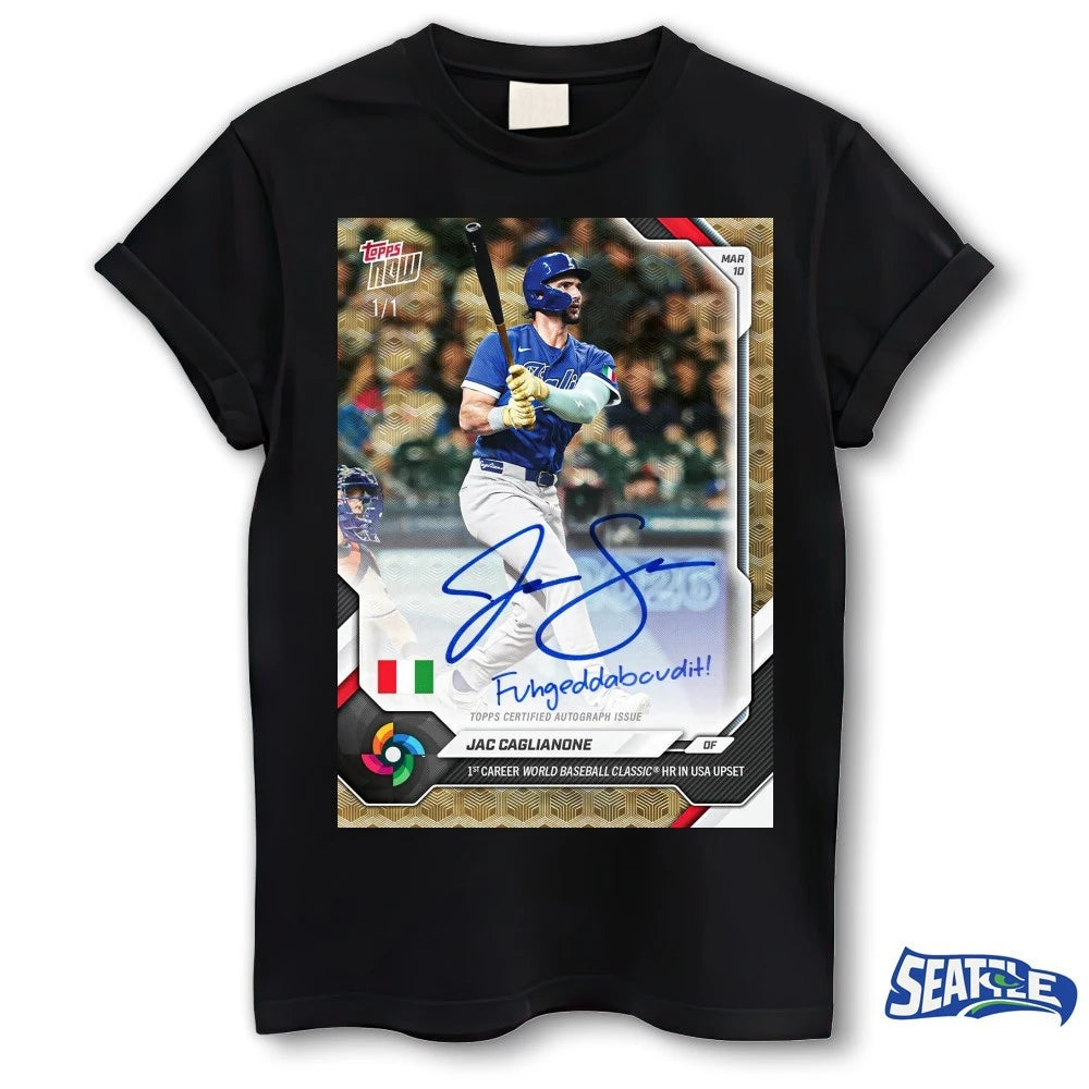 Official Jac Caglianone 2026 World Baseball Classic Topps NOW March 10 2026 Signature t-shirt