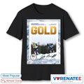 Official Jake Adicoff 2026 Para Cross-Country Skiing Milano Cortina Gold Medal Signature Poster T-Shirt