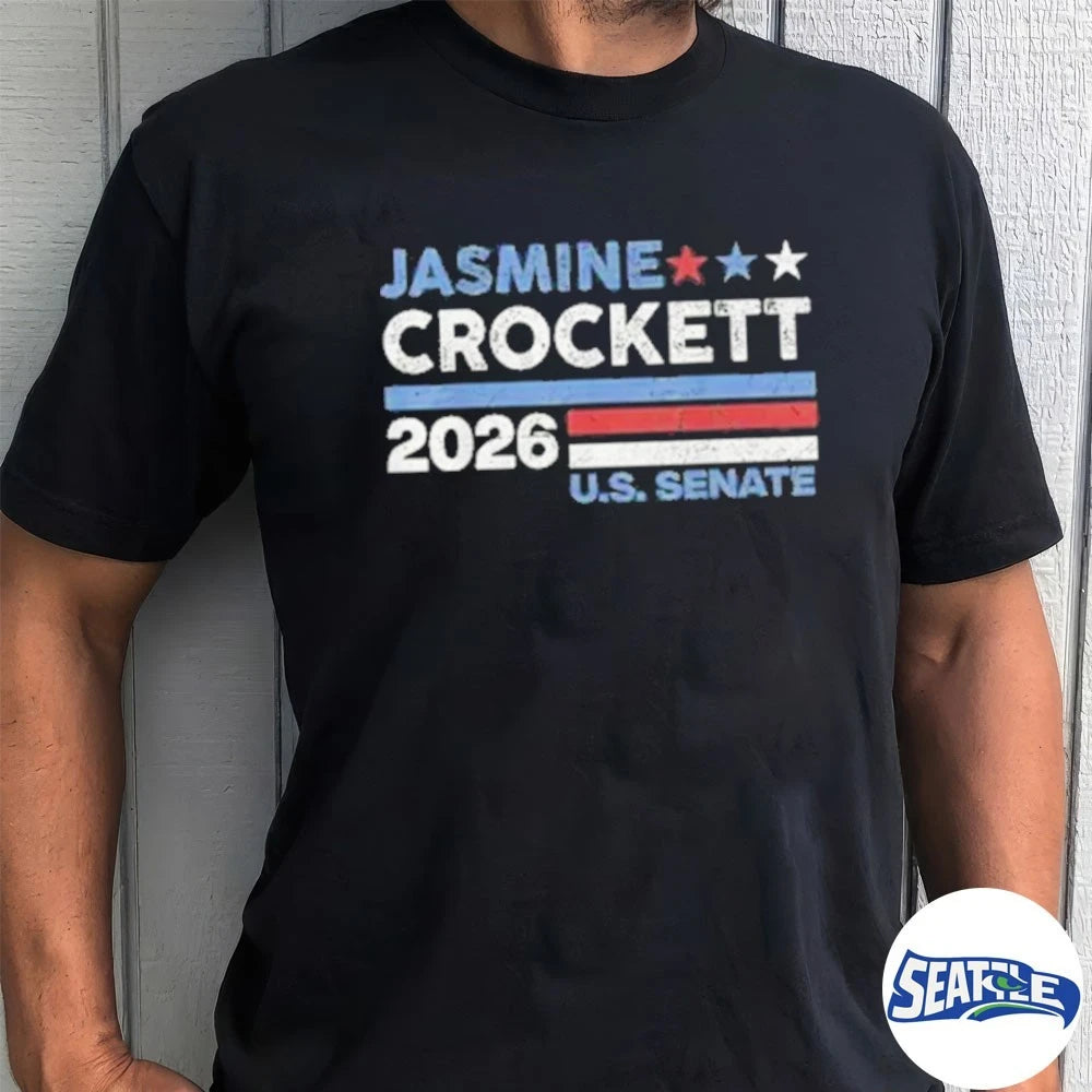 Official Jasmine Crockett 2026 U.S. Senate Star Stripe t-shirt