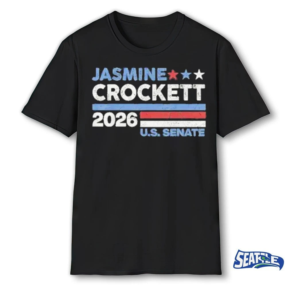 Official Jasmine Crockett 2026 U.S. Senate Star Stripe t-shirt