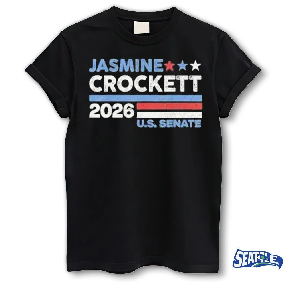 Official Jasmine Crockett 2026 U.S. Senate Star Stripe t-shirt