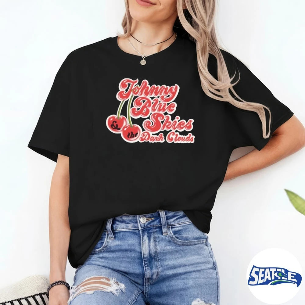 Official Johnny Blue Skies And The Dark Clouds Very Cherry t-shirt