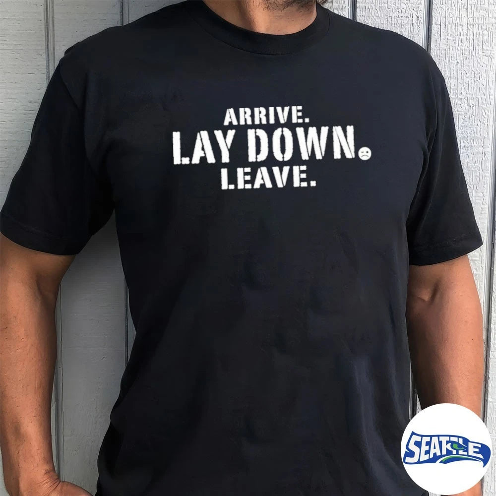 Official Johnny Gargano Arrive Lay Down Leave 2026 t-shirt