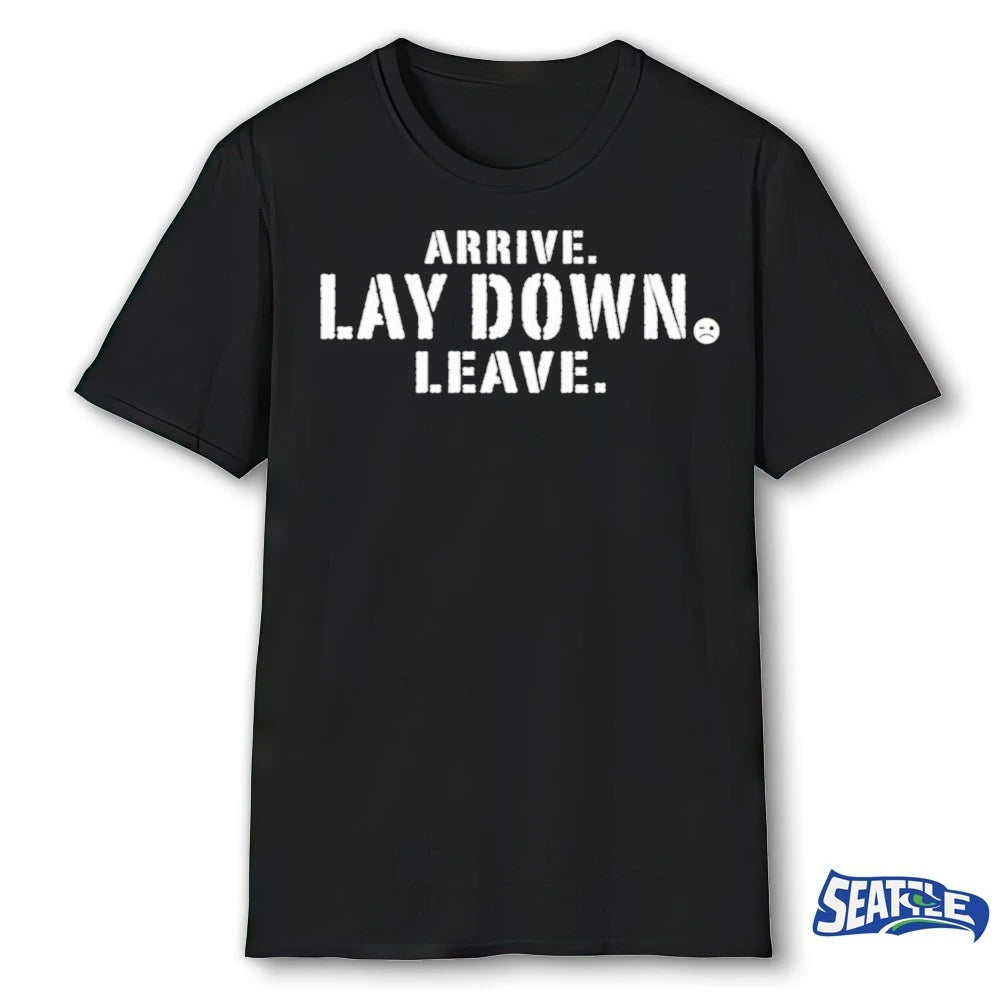 Official Johnny Gargano Arrive Lay Down Leave 2026 t-shirt