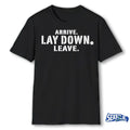 Official Johnny Gargano Arrive Lay Down Leave 2026 t-shirt