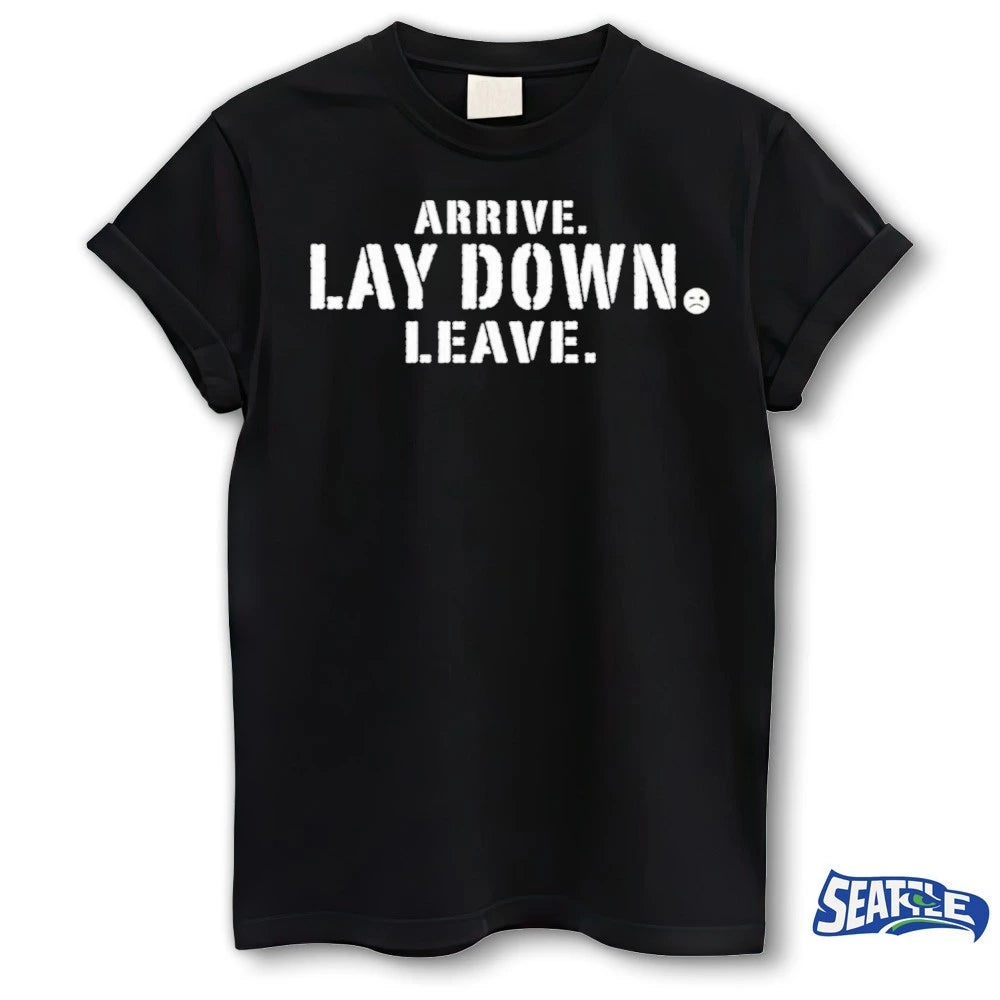 Official Johnny Gargano Arrive Lay Down Leave 2026 t-shirt