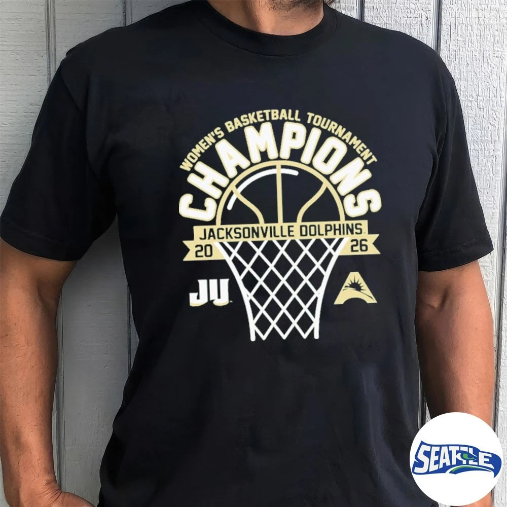 Official JU Dolphins 2026 ASUN Women’s Basketball Tournament Champions t-shirt