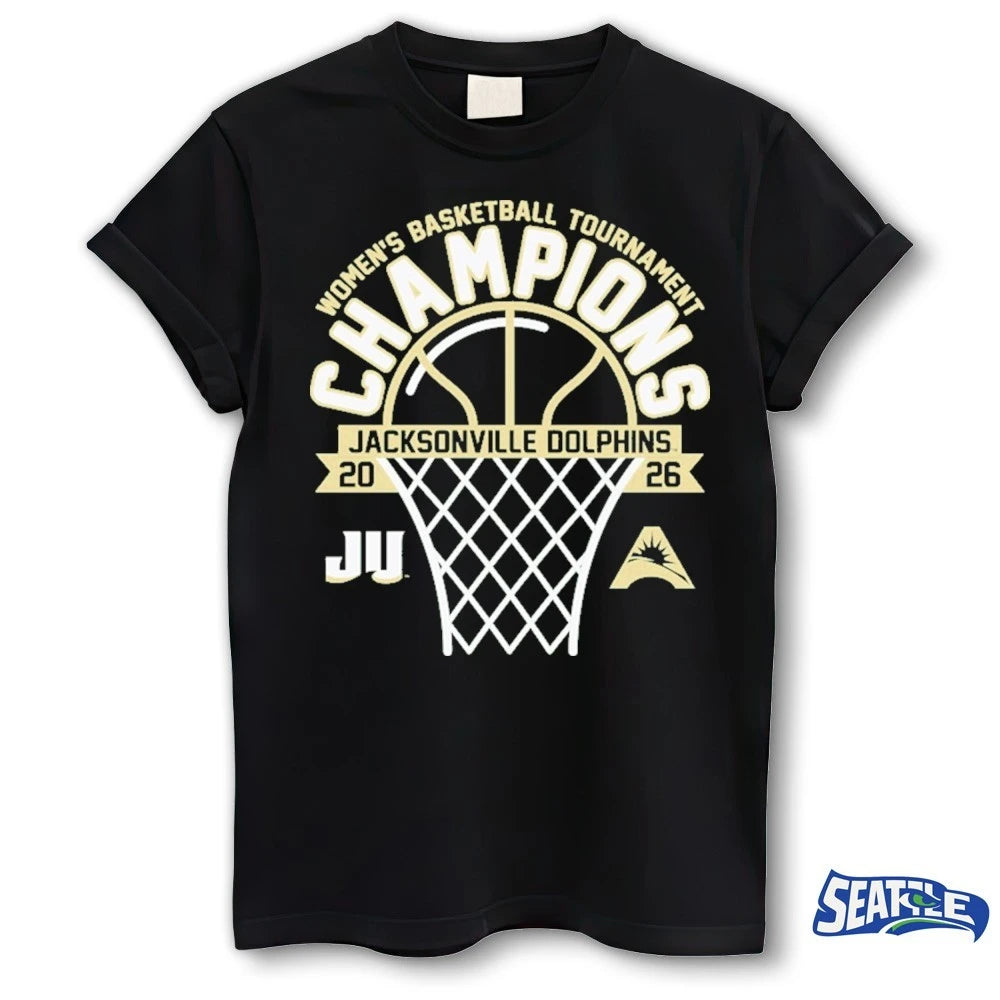 Official JU Dolphins 2026 ASUN Women’s Basketball Tournament Champions t-shirt