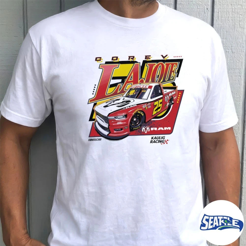 Official Kaulig Racing x Ram – Corey Lajoie NASCAR t-shirt