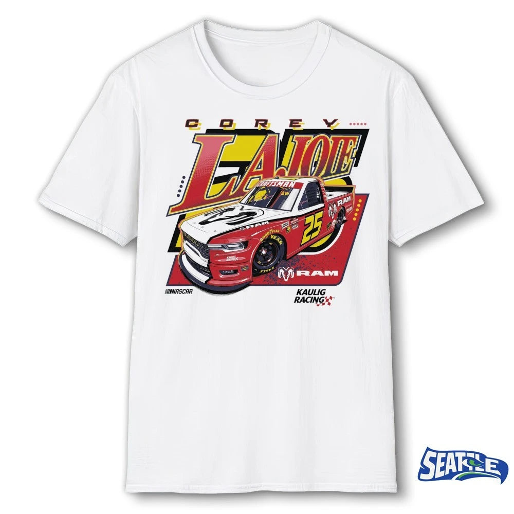 Official Kaulig Racing x Ram – Corey Lajoie NASCAR t-shirt