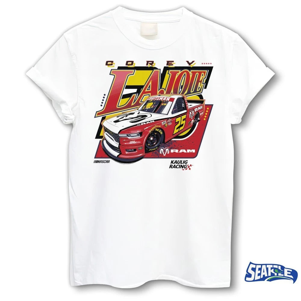 Official Kaulig Racing x Ram – Corey Lajoie NASCAR t-shirt