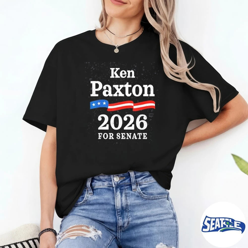 Official Ken Paxton 2026 For Senate Flag Ribbon t-shirt