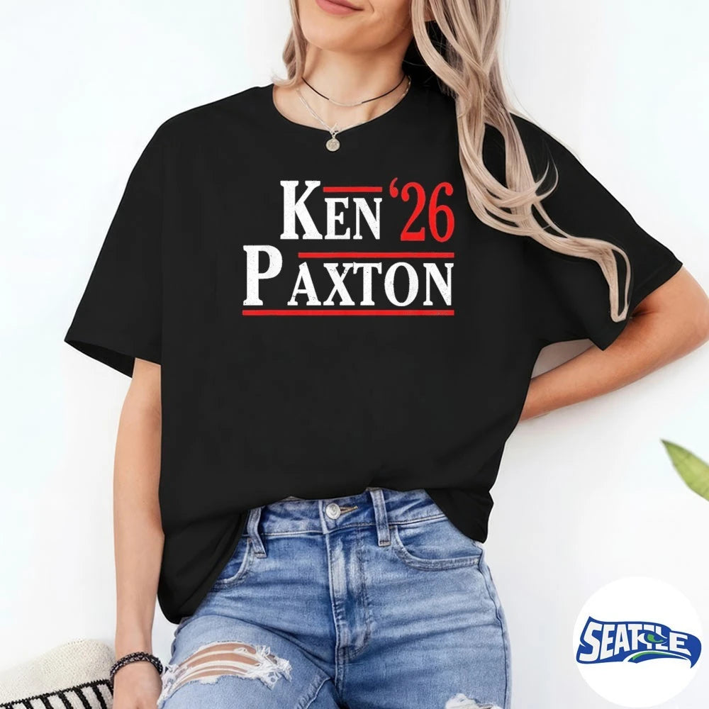 Official Ken Paxton 2026 Minimal Campaign Texas Election Supporter Graphic t-shirt