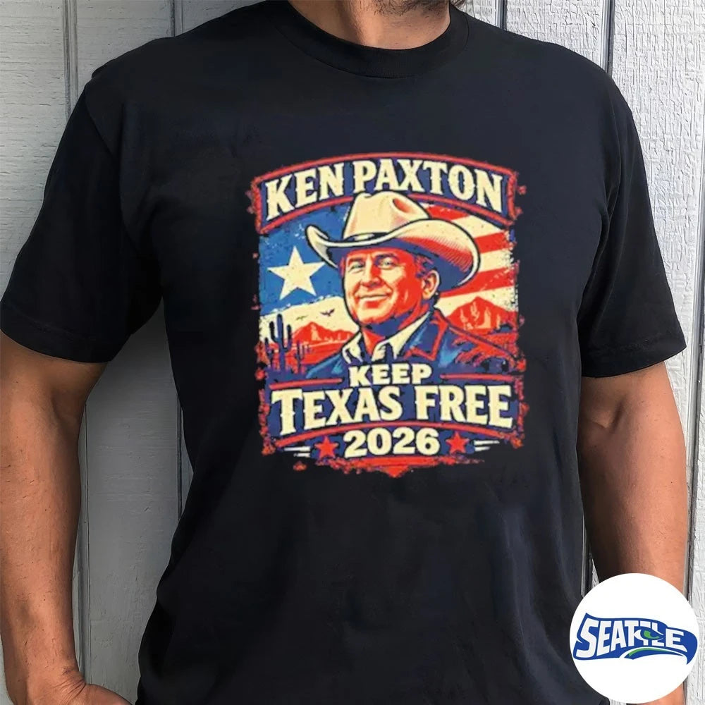 Official Ken Paxton Keep Texas Free 2026 U.S. Senate Campaign Graphic t-shirt