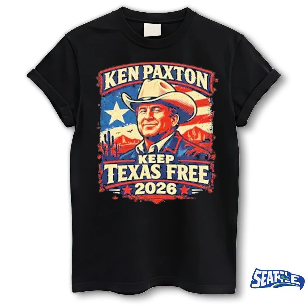 Official Ken Paxton Keep Texas Free 2026 U.S. Senate Campaign Graphic t-shirt