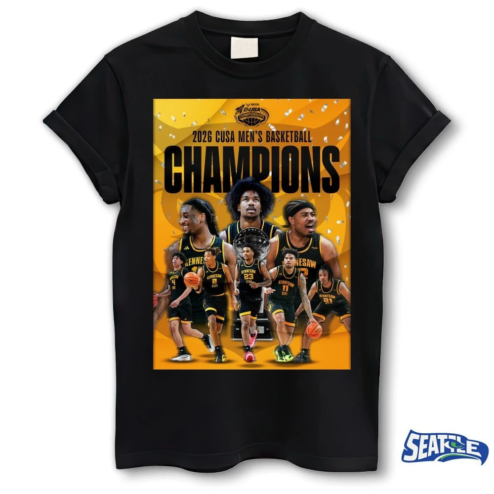 Official Kennesaw State University 2026 CUSA Men’s Basketball Championship Poster t-shirt